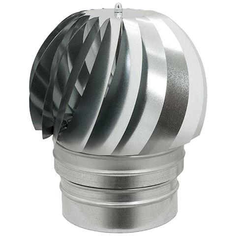 Fumaiolo Comignolo Girevole Zincato Base Tonda Con Attacco Femmina - 25cm - Foto 1