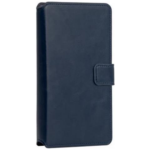 Custodia Universale Taglia Xl Folio Wallet Con Portacarte E Linguetta, Blu - Foto 1