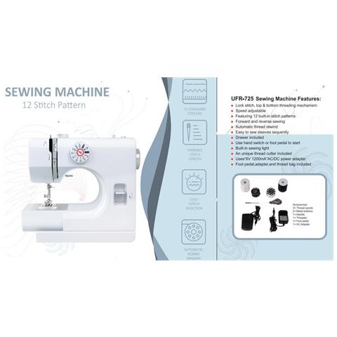 Macchina Da Cucire Con Accessori, 12 Punti, Ottima Per Principianti - Foto 3