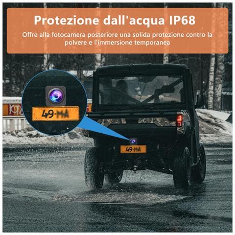 Universale Telecamera Posteriore Per Autoradio Ahd 720p Visione Notturna 140 Gradi Grandangolo Ip68 Telecamera Impermeabile - Foto 7