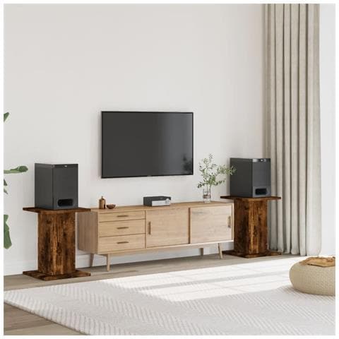 Supporti Altoparlanti 2 Pz Rovere 30x30x40 Cm Legno Multistrato - Foto 1