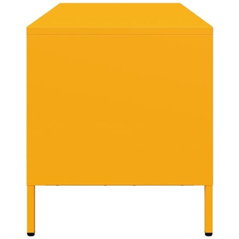 Mobile Tv Giallo Senape 101,5x39x43,5 Cm In Acciaio - Foto 10