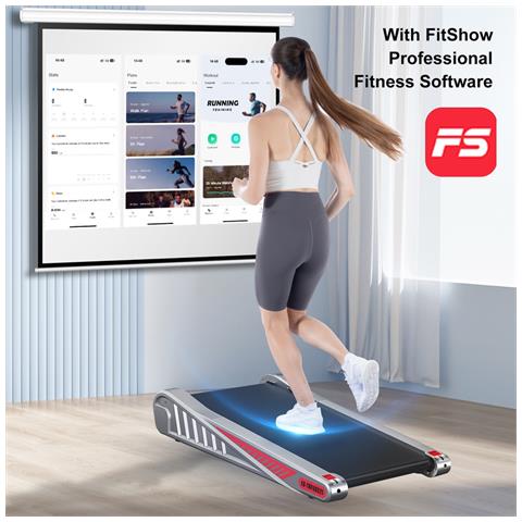 Tapis Roulant Pendenza - Tapis Roulant Elettrico - Con Msi Blueplayer, App E Schermo Lcd - Inclinazione A 5 Gradi (non Regolabile) - 1-6 Km /h 3 Hp - Capacità Massima: 265 Lbs - Foto 2