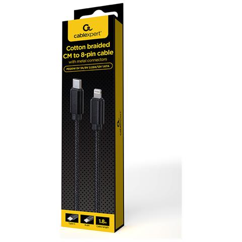 Gembird CCDB-MUSB2B-CMLM-6 cavo Lightning 1,8 m Nero - Foto 2