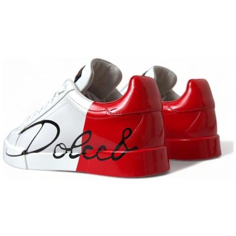 Scarpe Da Ginnastica Basse Da Donna Lacci Bianchi Rossi - Eu37.5/us7 - Foto 5