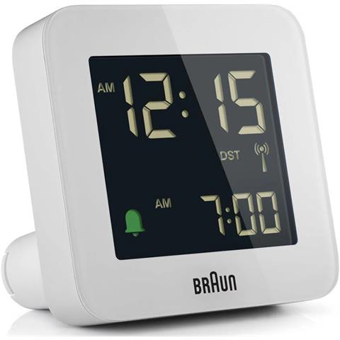 Bc09w-dcf White Orologio Digitale Lcd Radiocontrollato Sveglia Crescendo Snooze Luce - Foto 1