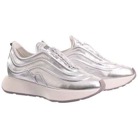 Fin Leisure Trainers Sneakers Pelle Scarpe Donna Argento Eu 41, 7-102311 7600 - Foto 1