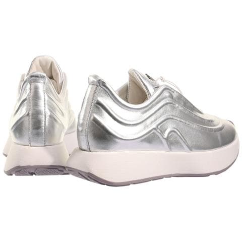 Fin Leisure Trainers Sneakers Pelle Scarpe Donna Argento Eu 41, 7-102311 7600 - Foto 3