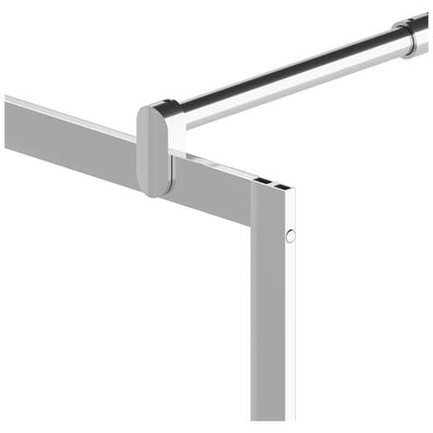 Parete Doccia con Mensola Cromo 90x195cm Vetro ESG e Alluminio - Foto 10