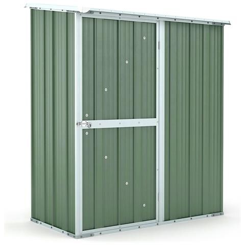 Box Per Esterno Casetta Da Giardino In Lamiera Di Acciaio 155x100cm X H 192cm - 50kg - 1,55mq - Verde - Foto 1