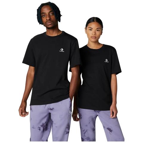 Go-to Embroidered Star Chevron Standard-fit T-shirt 10023876-a02, Unisex, Nero, L - Foto 1
