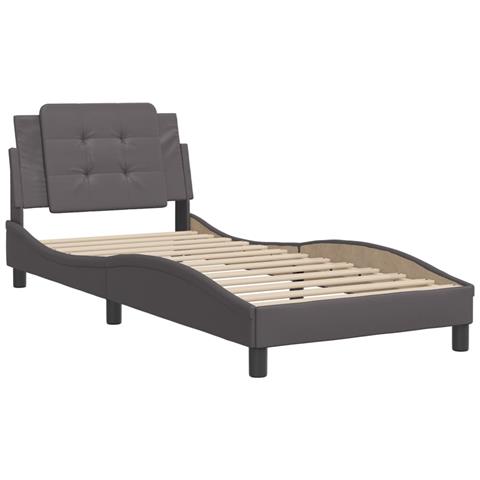 Giroletto Senza Materasso Zadar Crema 90x190 Cm In Similpelle - Foto 2