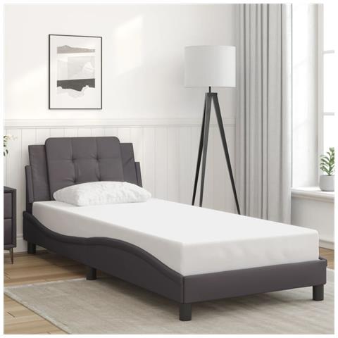 Giroletto Senza Materasso Zadar Crema 90x190 Cm In Similpelle - Foto 8