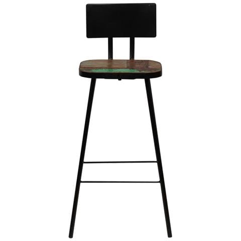 Lusso Casadino - Sedie Da Bar 4 Pz Legno Massello Di Recupero - Foto 1