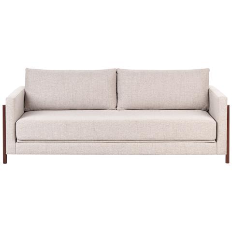 Divano Letto 3 Posti Orsa Tessuto Marrone Chiaro - Foto 2