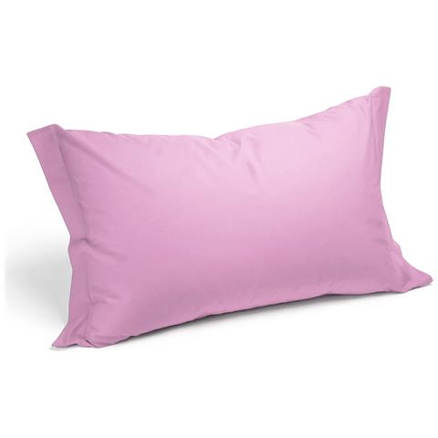 Coppia Federe In Cotone Colore Rosa Misura Standard - Foto 2