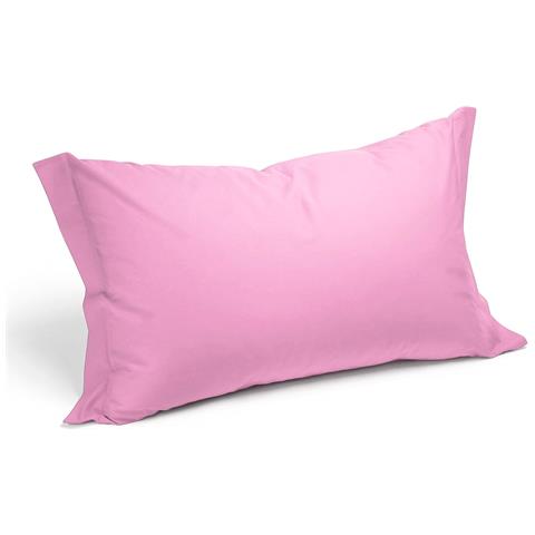 Coppia Federe In Cotone Colore Rosa Misura Standard - Foto 1