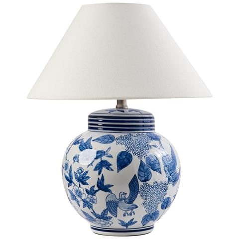 Lampada Da Tavolo Arunca Porcellana Bianco /blu - Foto 2