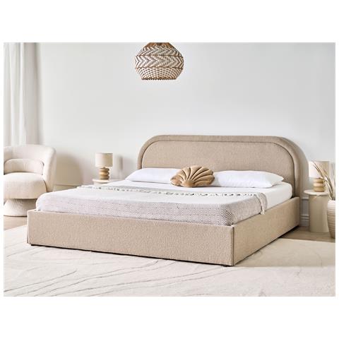 Letto Contenitore Bouclé Quillien 180 X 200 Cm Beige - Foto 1