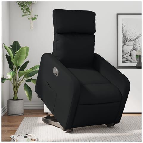 Poltrona Alzapersona Reclinabile Elettrica Nera in Similpelle - Foto 2