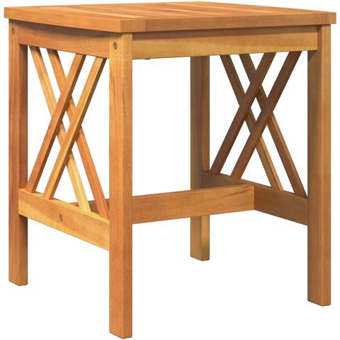 Tavolo laterale da giardino Marrone 45x45x50 cm in legno massello di acacia - Foto 1