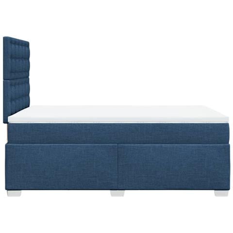 Giroletto a Molle con Materasso Blu 120x190 cm in Tessuto - Foto 9