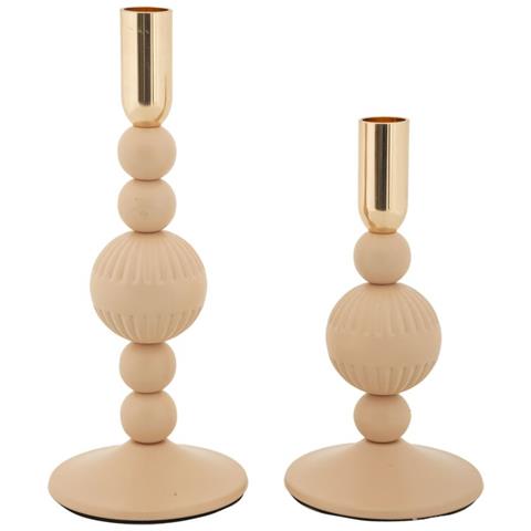 Portacandela Mf932 - Oro - Acciaio - 10x10x25,5 Cm - Foto 1