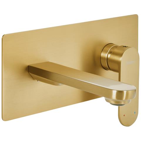 Rubinetto Miscelatore Da Parete Per Lavabo Chungara Ottone Oro - Foto 2