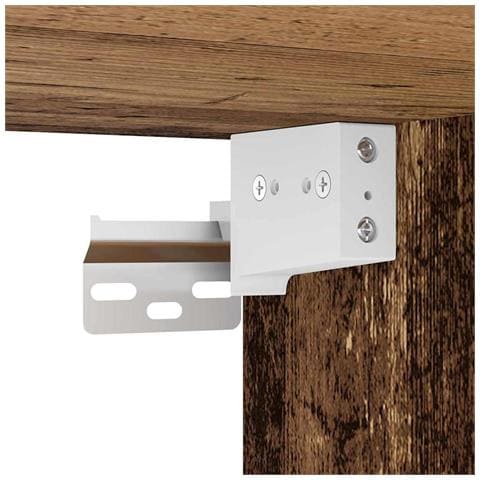 Set di mobili per il bagno con specchio 3 pcs Legno vecchio - Foto 9