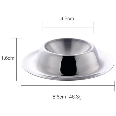 Set Di 4 Portauova In Acciaio Inossidabile - Perfetti Per La Colazione - Foto 2
