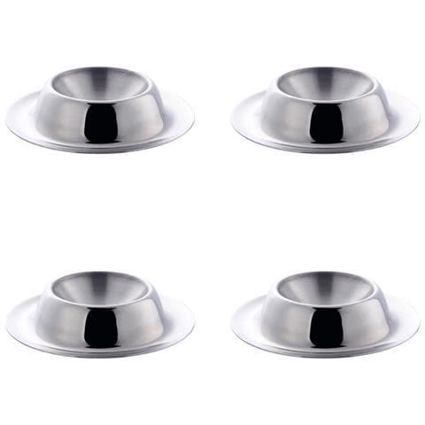 Set Di 4 Portauova In Acciaio Inossidabile - Perfetti Per La Colazione - Foto 1