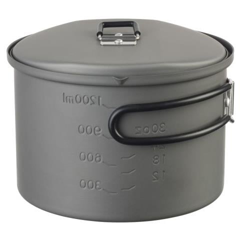 PT1600HA batteria di pentole da camping Vasetto 1,6 L Alluminio, Nero - Foto 5