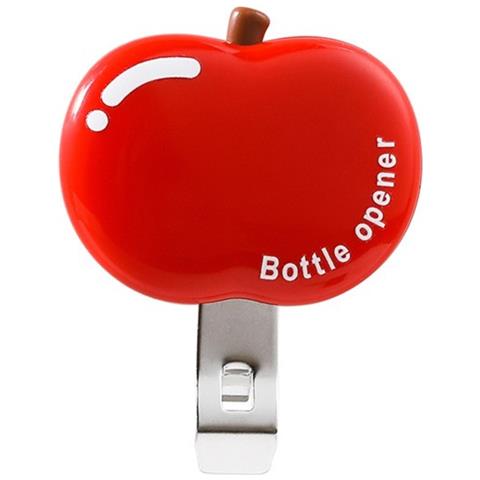 Apribottiglie A Forma Di Mela Con Clip Di Chiusura - Gadget Multifunzionale 2-in-1 Red - Foto 1