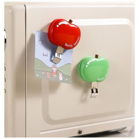 Apribottiglie A Forma Di Mela Con Clip Di Chiusura - Gadget Multifunzionale 2-in-1 Red - Foto 6