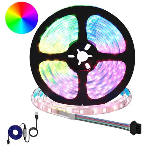 Striscia LED 2 pcs Nero e trasparente 5100 mm Rame e plastica - Foto 1