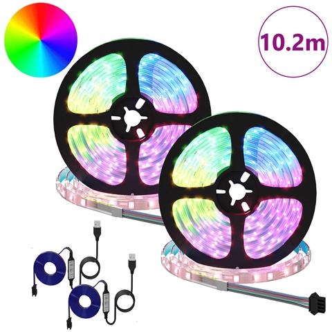 Striscia LED 2 pcs Nero e trasparente 5100 mm Rame e plastica - Foto 2