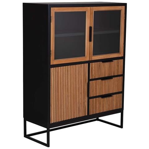 Vetrina Con 3 Ante E 3 Cassetti, Legno, 100x40x135h Cm - Foto 1