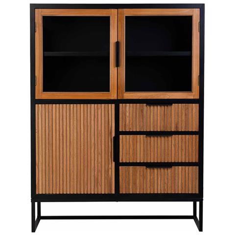 Vetrina Con 3 Ante E 3 Cassetti, Legno, 100x40x135h Cm - Foto 2