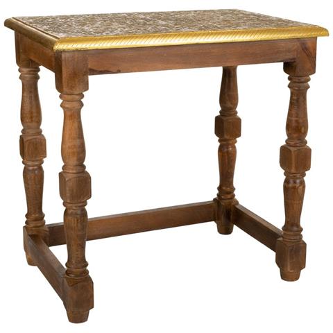 Tavolino Da Caffè In Legno Marrone 48x33x45,5h Cm - Foto 1