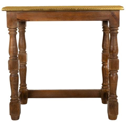 Tavolino Da Caffè In Legno Marrone 48x33x45,5h Cm - Foto 2