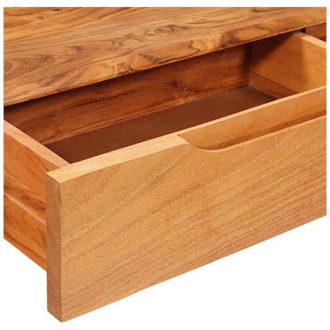 Tavolo consolle con cassetto Marrone 110 x 30 x 80 cm - Foto 9