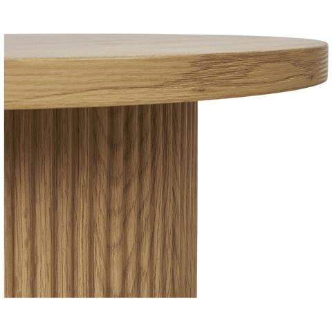 Tavolino D'appoggio Boavista Naturale Con Base A Doghe Ø48 Cm - Foto 2
