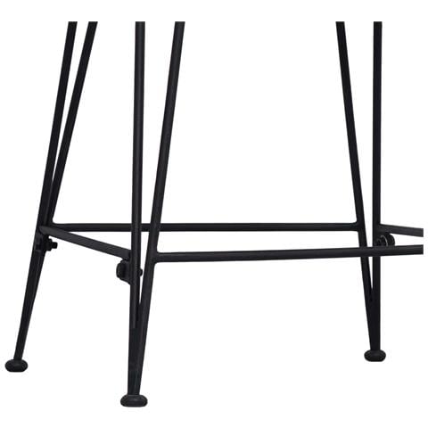 Sgabello da bar 2 pcs Nero 44 x 54 x 96 cm Rattan e acciaio - Foto 8