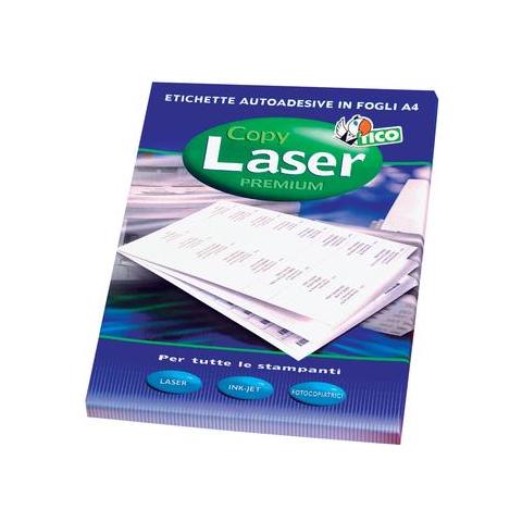 conf. 100 fogli. Etichette Copy Laser Premium. LP4W-200142 - Foto 1
