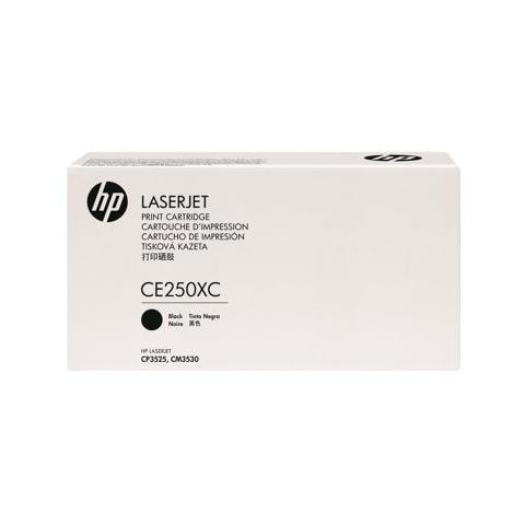 CE250XC Toner Originale Nero per LaserJet Printers CP3525 Capacità 10500 Pagine - Foto 1