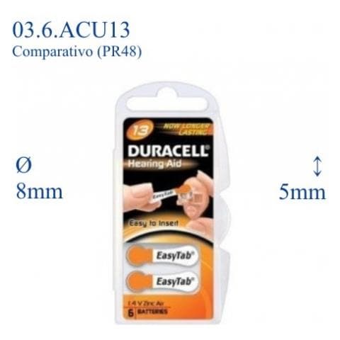 DA13 ACUSTICA Zinco-aria 1.4V batteria non-ricaricabile - Foto 5