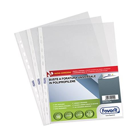 Protezione fogli Favorit - Rettangolare - Polipropilene - 50 / Pacco - Foto 1