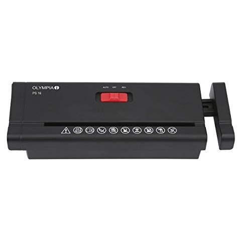 Distruggidocumenti a Strisce PS 16 Automatico capacità di 6 fogli - Nero - Foto 1