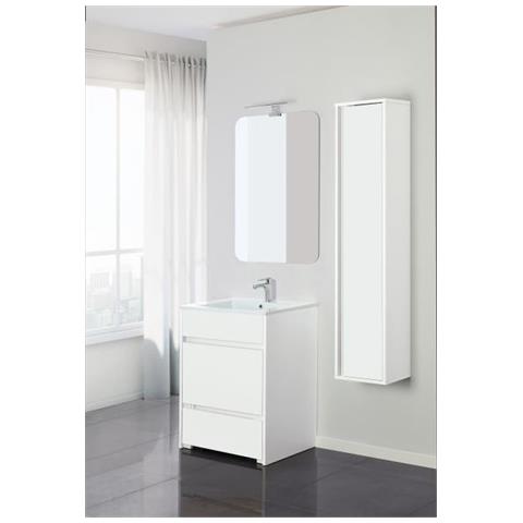 Feridras - Composizione Mobile Bagno 60 Cm Family Laccato Bianco ... Feridras - Composizione Mobile Bagno 60 Cm Family Laccato Bianco ...