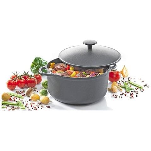Krger, 61024, Pentola In Ghisa Rustica, 24 Cm, Nero (schwarz)  - Foto 2